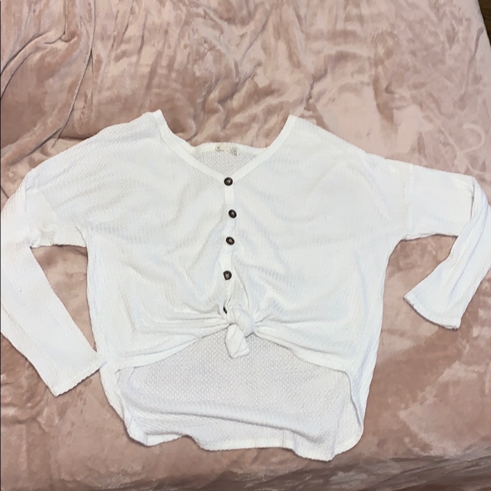 Button Up White Top - image 1